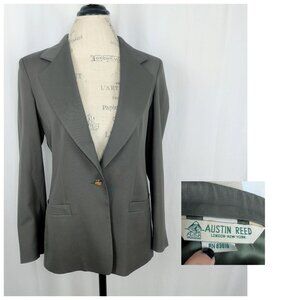 Vintage Austin Reed Green Blazer 4 Small Wool Olive